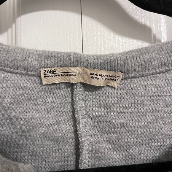 Zara grey sweater with a lace tie design in size small - Picture 3 of 4